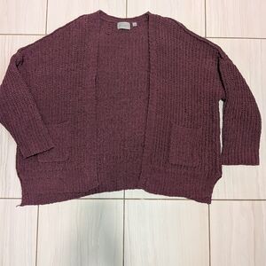 Women's Purple Cardigan Sweater